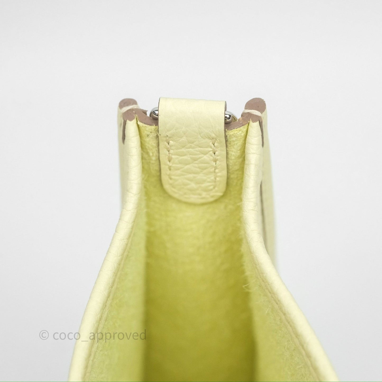 Hermès Mini Evelyne 16 Jaune Milton I8 Clemence Palladium Hardware