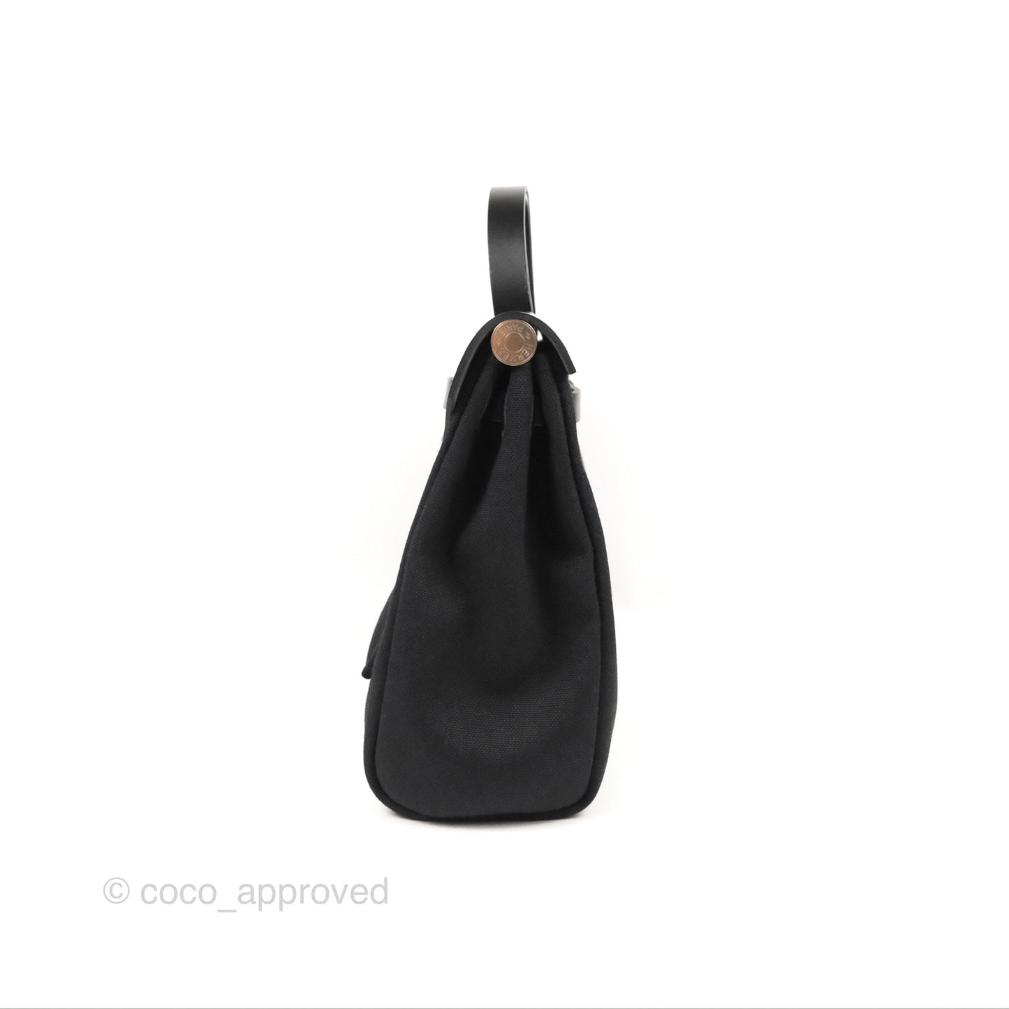 Hermès Herbag Zip 31 Retourne Black Canvas Palladium Hardware