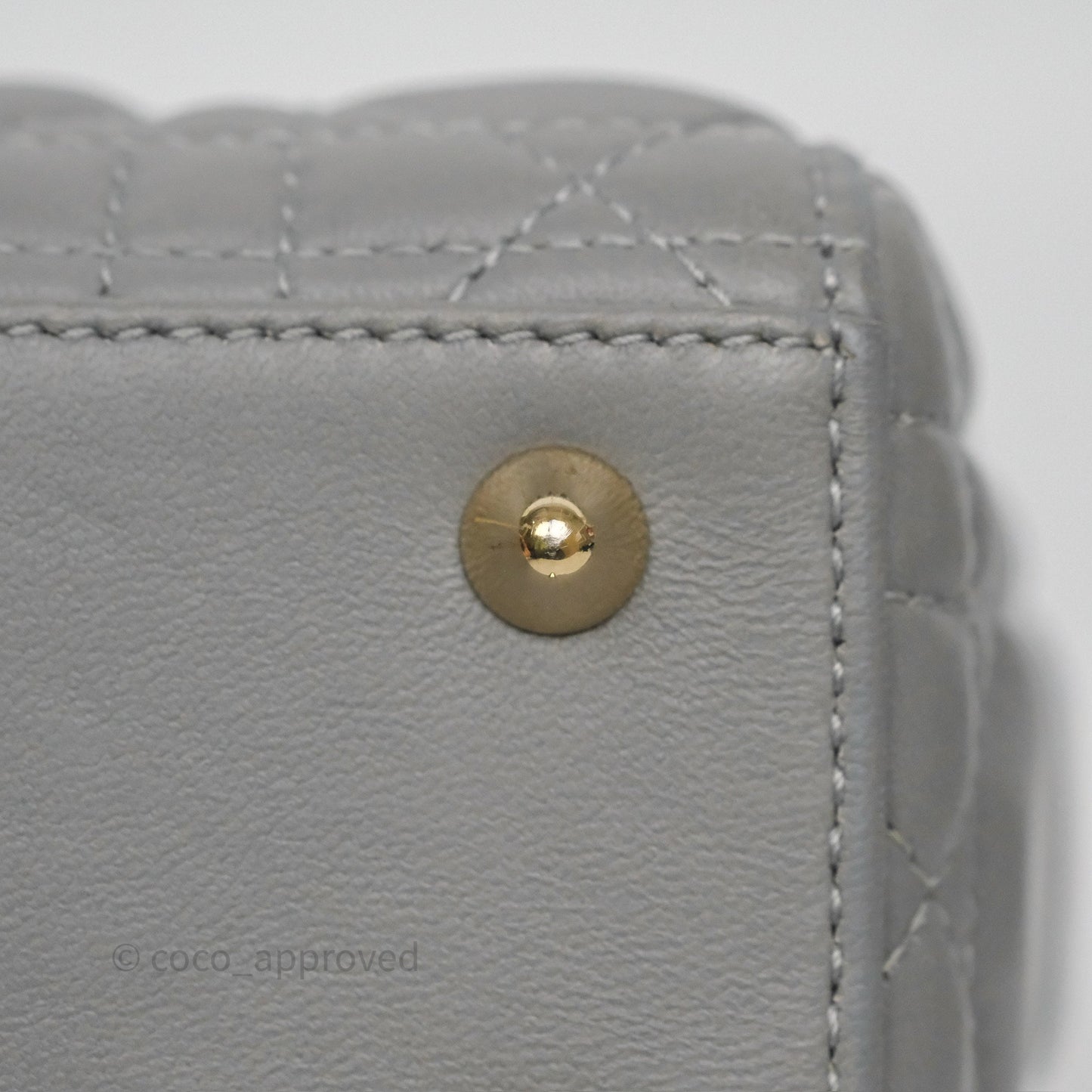 Dior Lady Dior My ABCDior Grey Lambskin Cannage