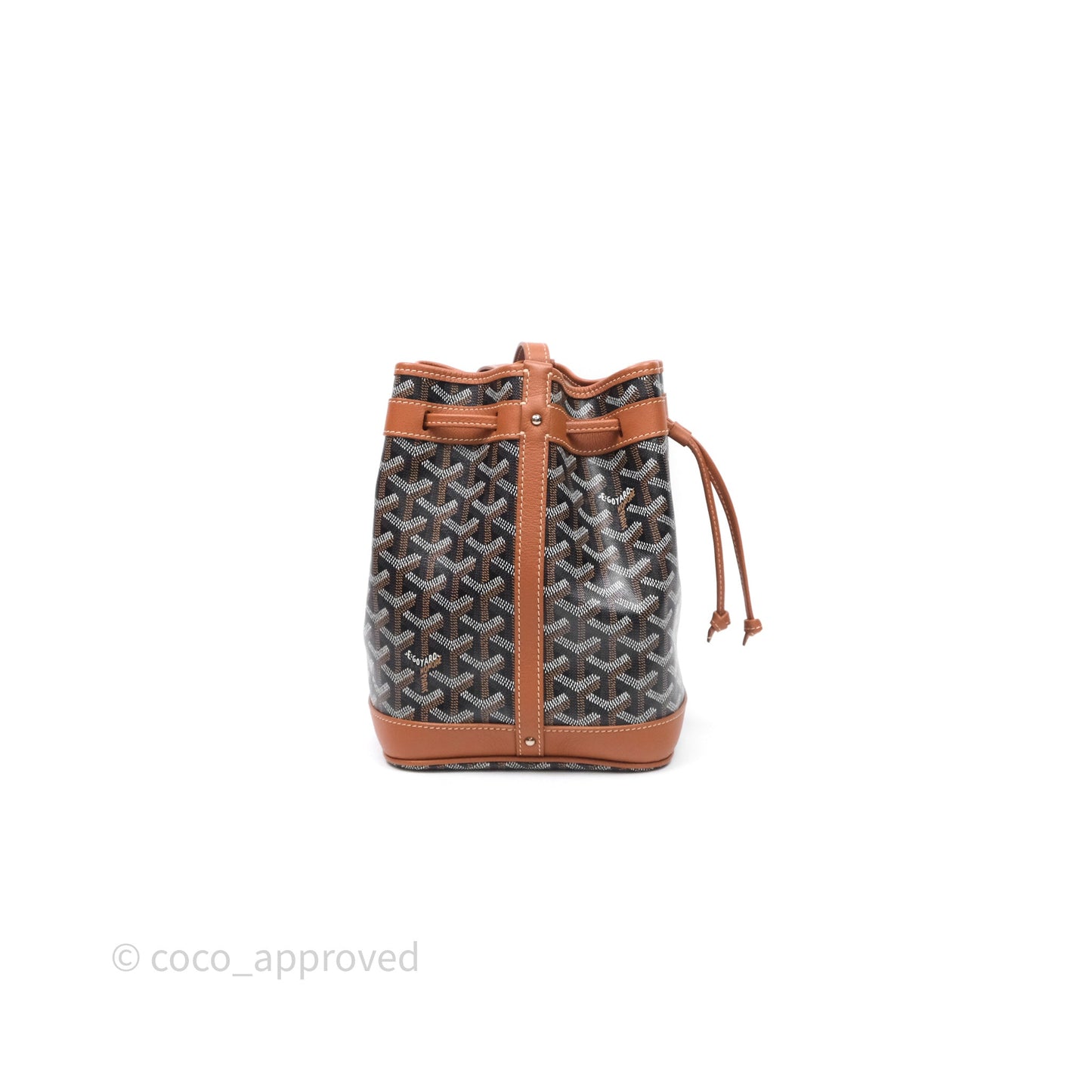 Goyard Petit Flot Bucket Bag Black & Tan Goyardine