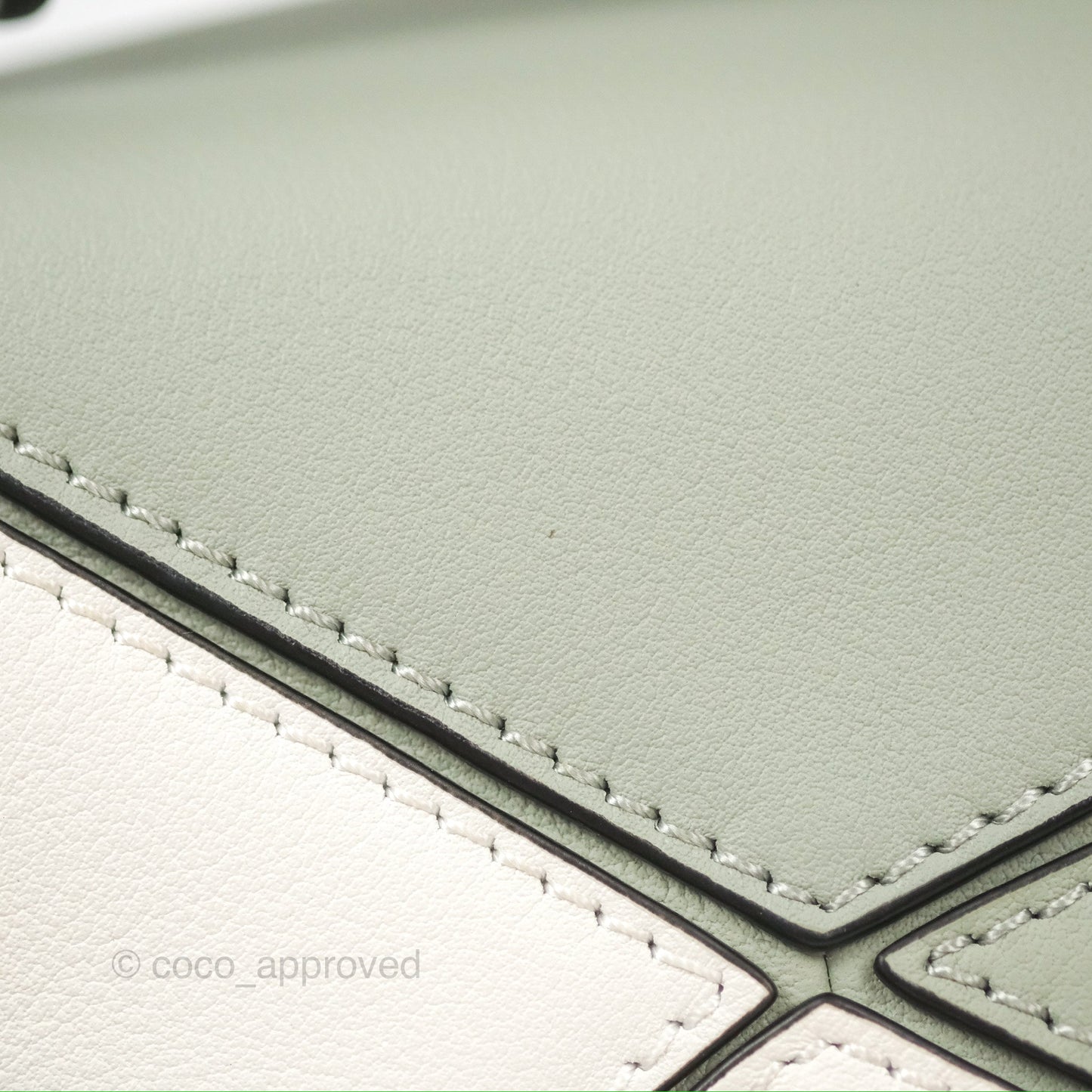 Loewe Mini Puzzle Bag Ash Green Calfskin