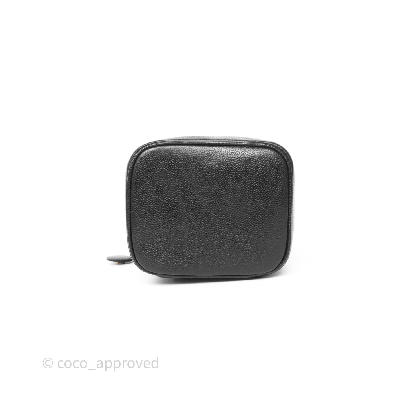 Chanel Vintage Vanity Case Black Caviar Gold Hardware