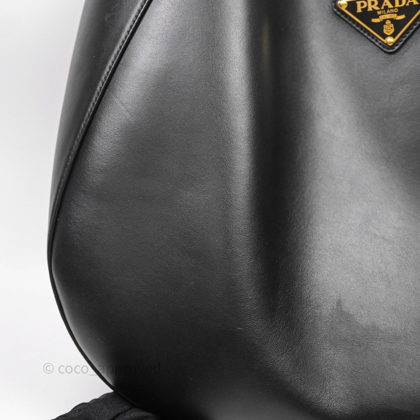 Prada Hobo Black Leather Shoulder Bag