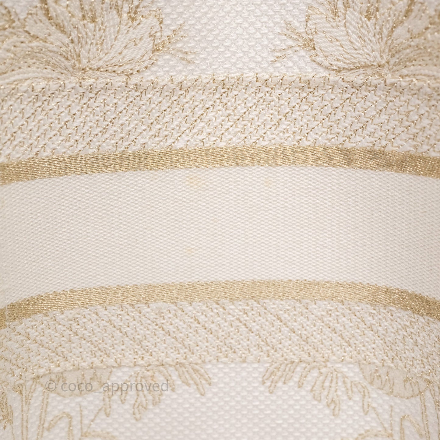 Christian Dior Medium Book Tote Latte Embroidery With Gold-Tone Metallic