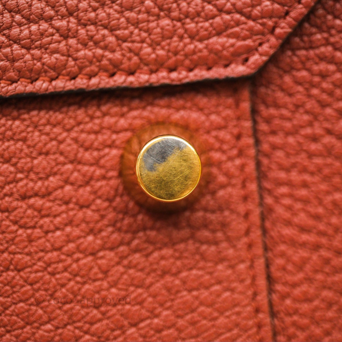 Celine Mini Belt Bag Brick Red Grained Goatskin Gold Hardware