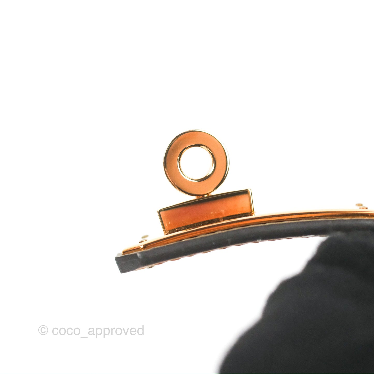 Hermès Kelly Buckle Belt Etoupe Epsom Rose Gold Hardware