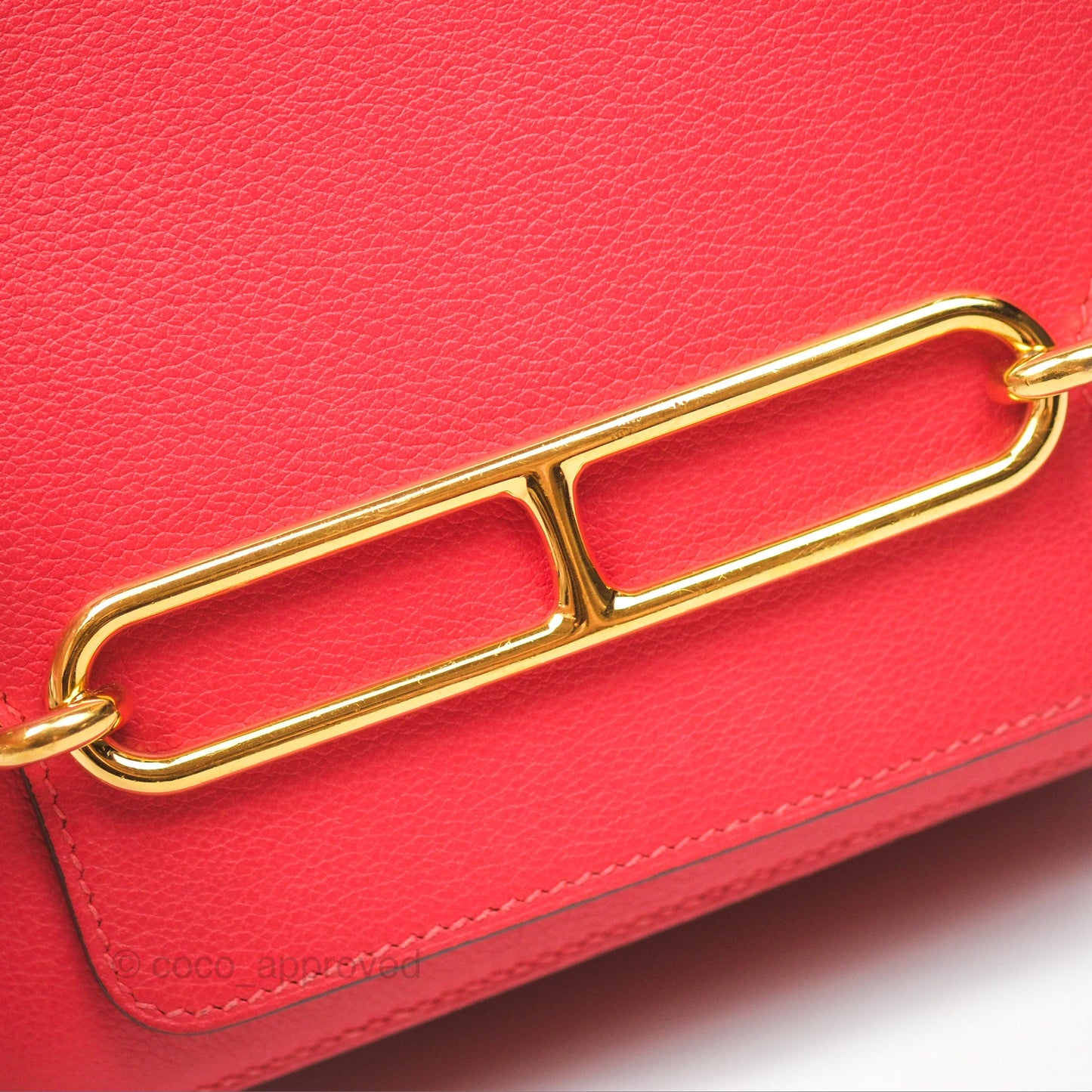 Hermès Roulis Mini 18 Rouge De Coeur Evercolor Permabrass Hardware