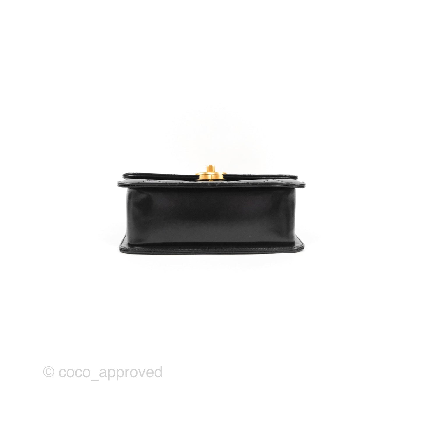 Chanel Quilted Mini Perfect Fit Adjustable Black Calfskin Aged Gold Hardware