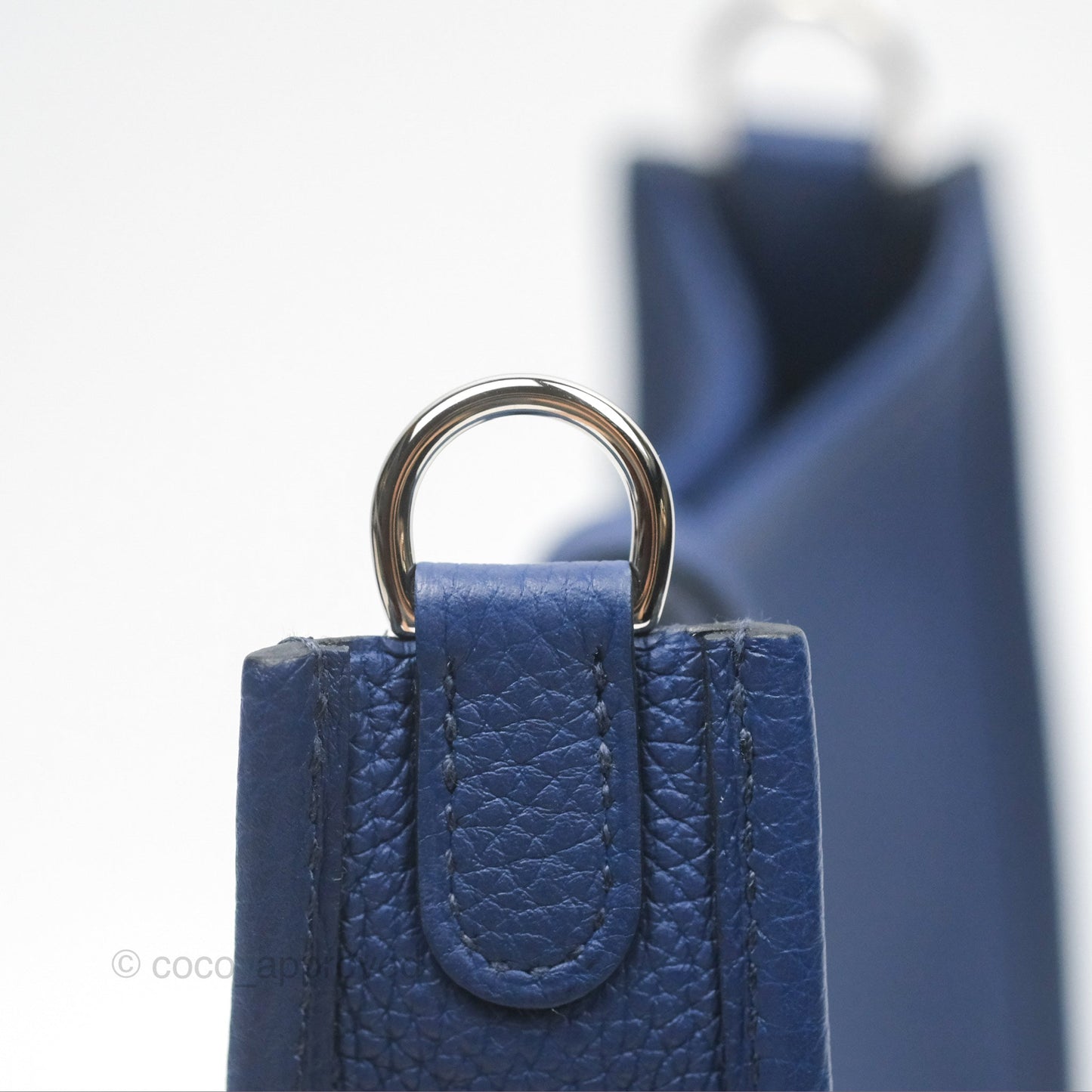 Hermès Mini Evelyne 16 Bleu Saphir/ Bleu Indigo TM Palladium Hardware