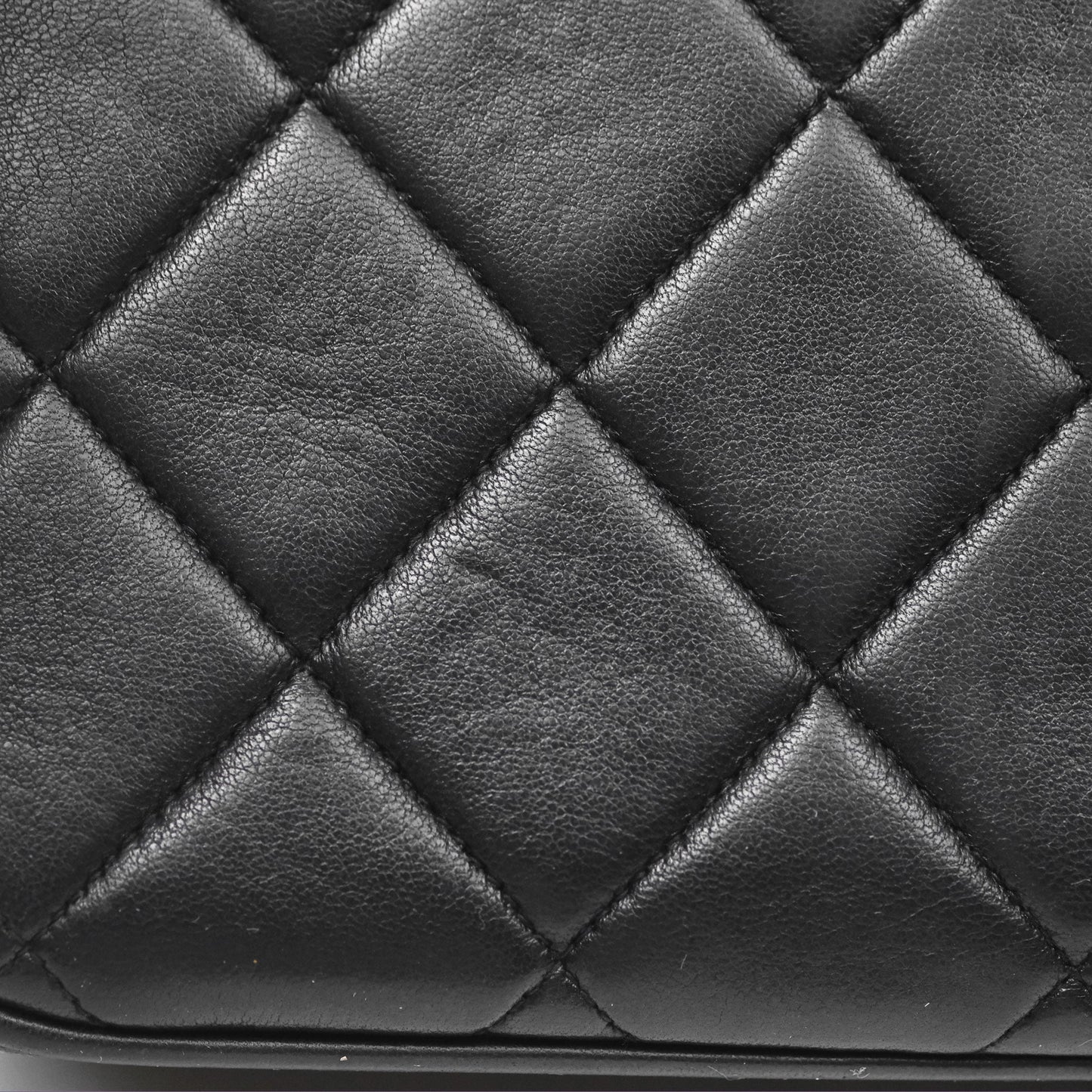 Chanel Vintage Flap Bag Black Lambskin 24K Gold Hardware