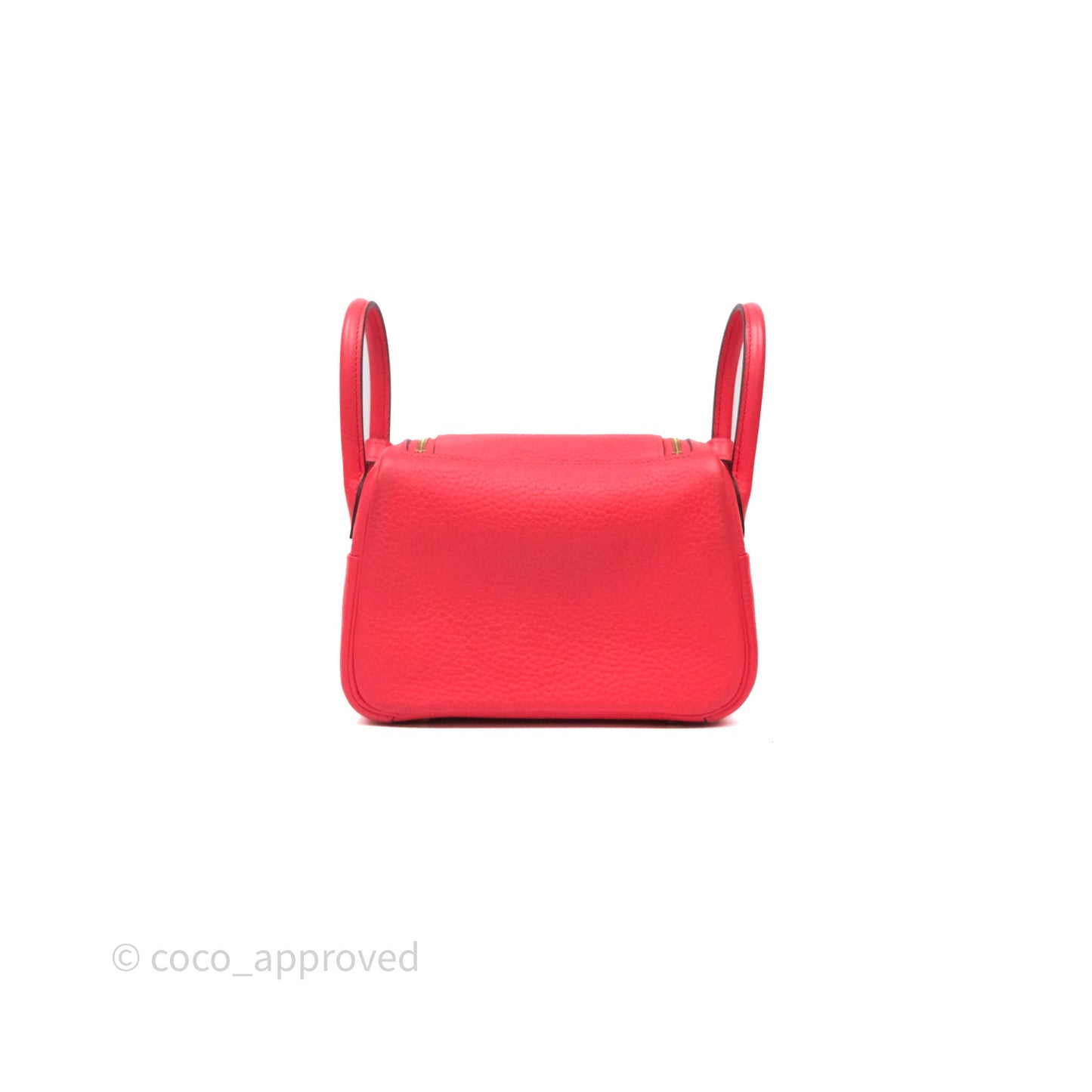 Hermès Mini Lindy 0E Rose Texas Clemence Gold Hardware