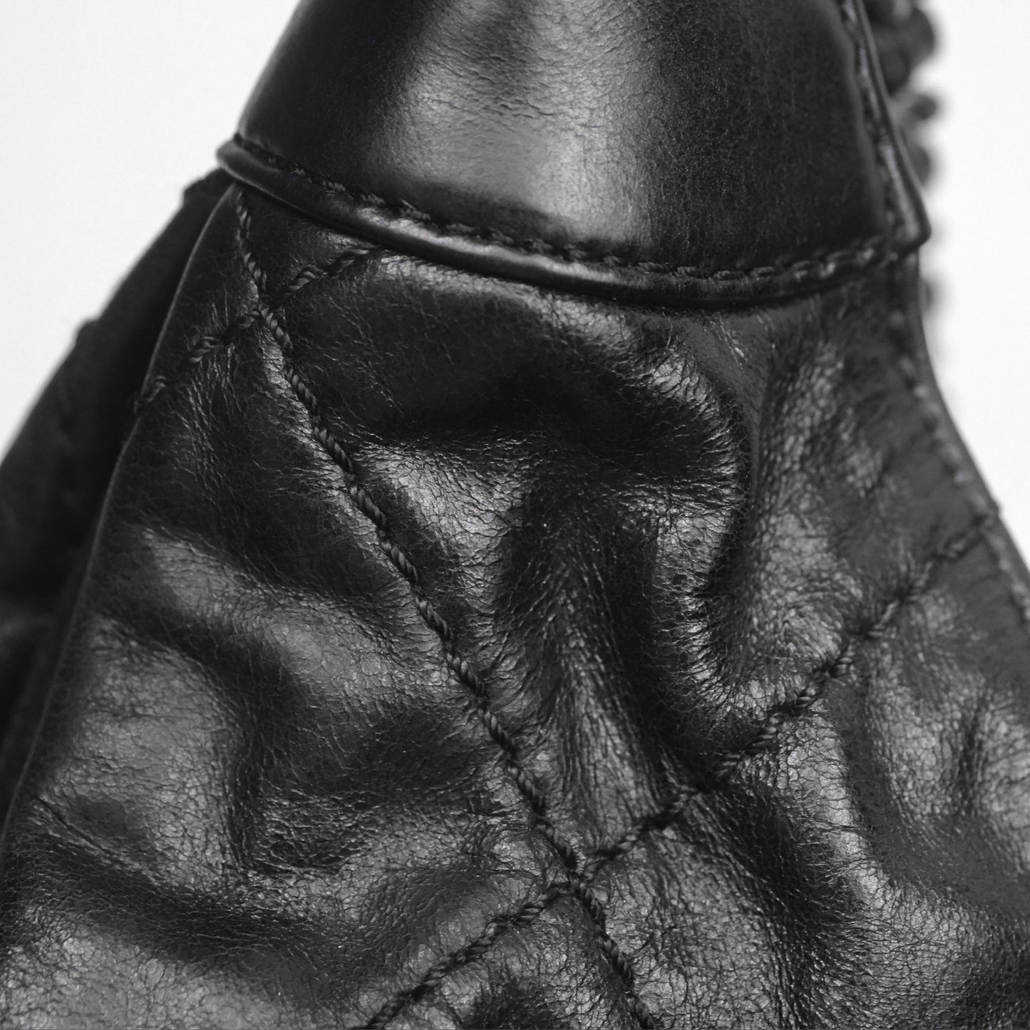 Chanel Quilted Coco Supple Hobo Black Aged Calfskin Ruthenium Hardware