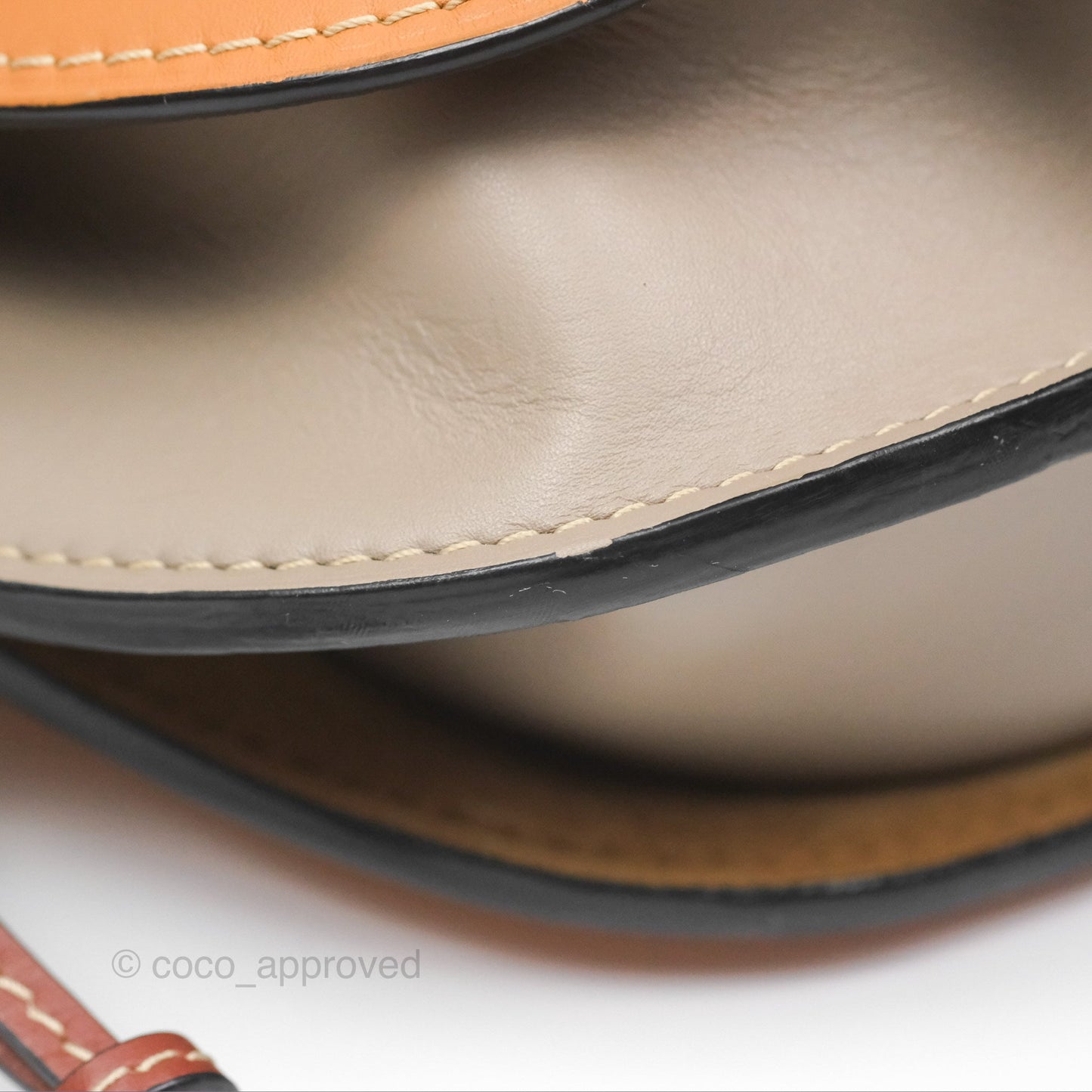 Loewe Small Gate Bag Smooth Calfskin Amber/Light Grey/Rust
