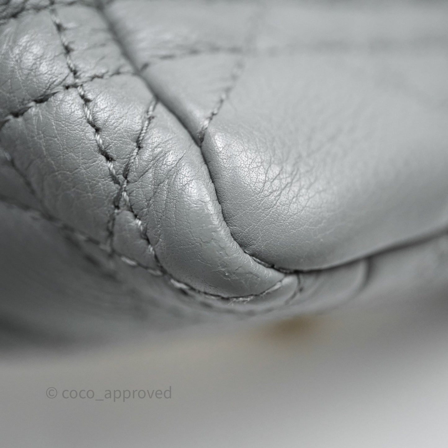 Christian Dior Small Caro Bag Stone Gray Supple Cannage Calfskin