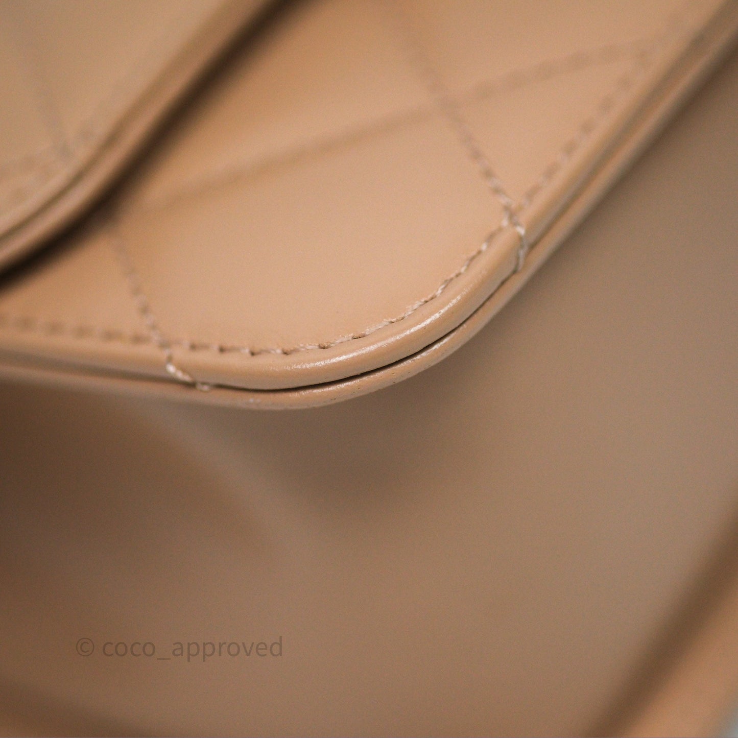Chanel Quilted Mini Perfect Fit Adjustable Beige Calfskin Gold Hardware