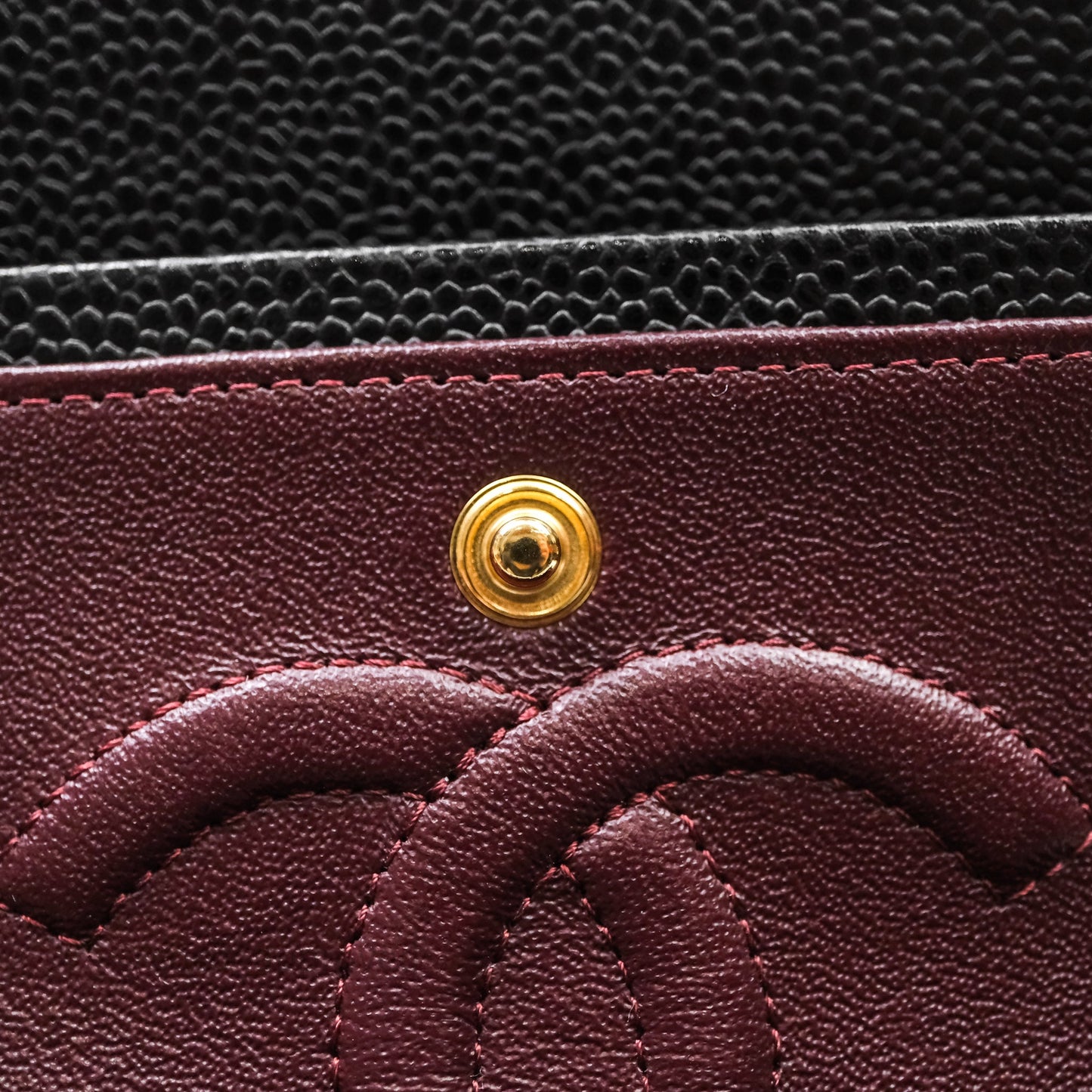Chanel Classic Medium Flap Quilted Black Caviar Gold Hardware
