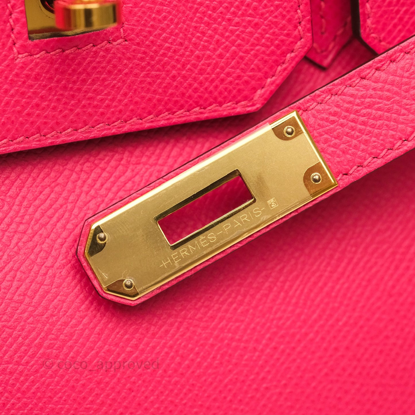 Hermès Birkin Retourne 30 Rose Extreme I6 Epsom Gold Hardware