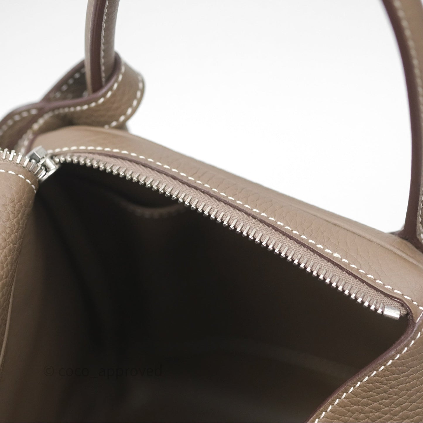 Hermès Lindy 30 Etoupe 18 Clemence Palladium Hardware