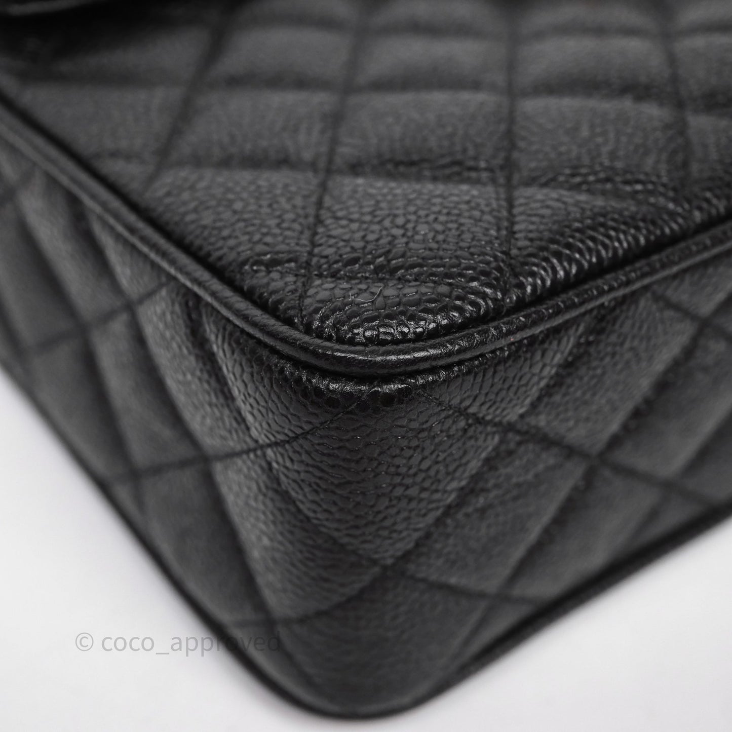 Chanel Vintage Camera Bag Coco Crush Black Caviar Gold Hardware