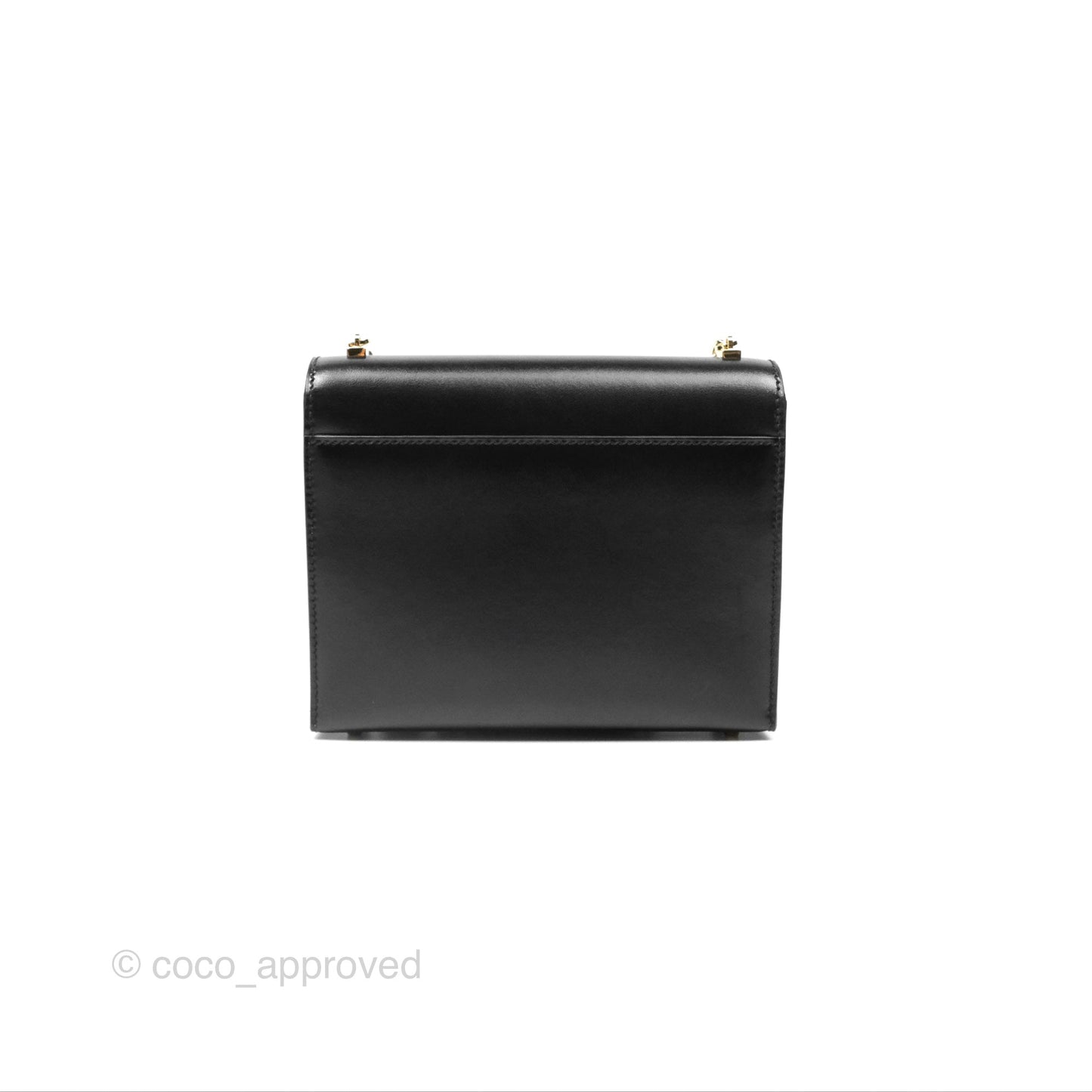 Hermes Mini Verrou Chaine Bag Black Box Leather Gold Hardware