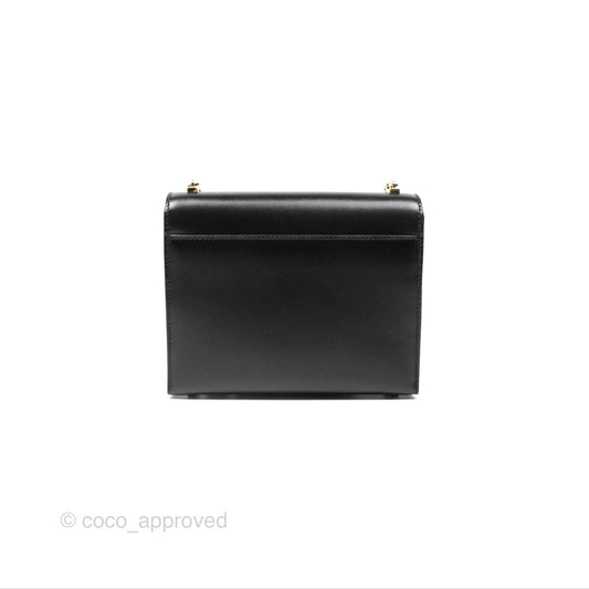 Hermes Mini Verrou Chaine Bag Black Box Leather Gold Hardware