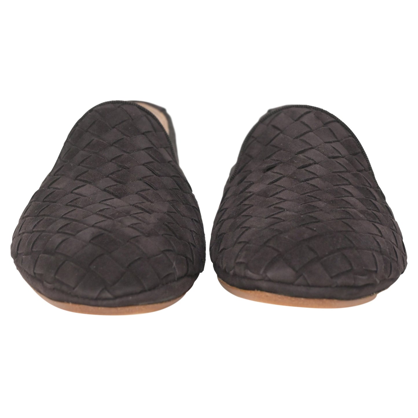 Luxury Bottega Veneta Fiandra Intrecciato Weave Loafers in Dark Brown Suede