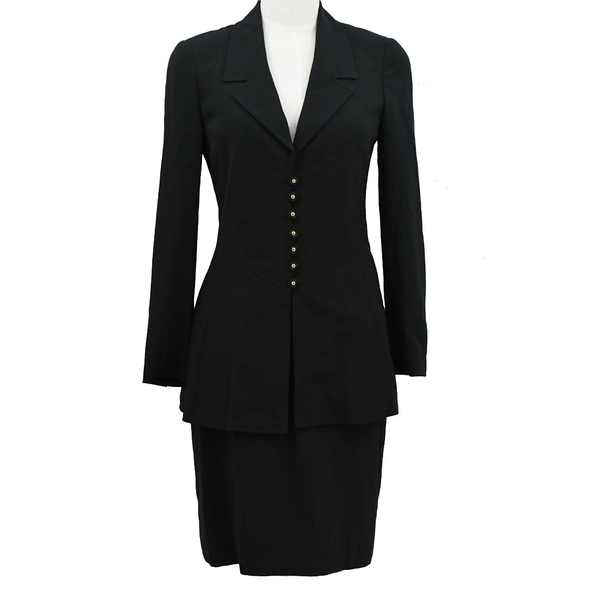 Luxury Chanel 1997 Spring wool-blend skirt suit #36