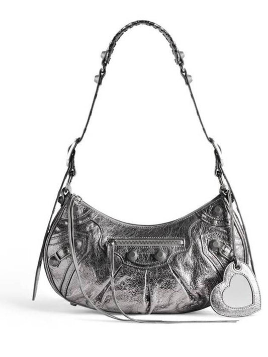 Luxury Balenciaga Le Cagole Small Shoulder Bag Silver