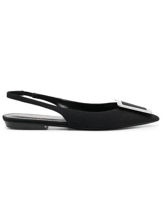 Luxury Saint Laurent Women's Maxine Slingback Flats Black