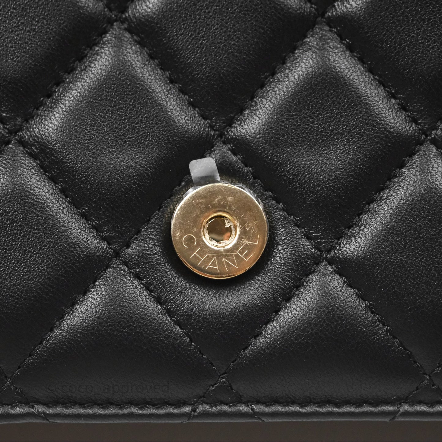 Chanel Top Handle Mini WOC Black Lambskin Gold Hardware