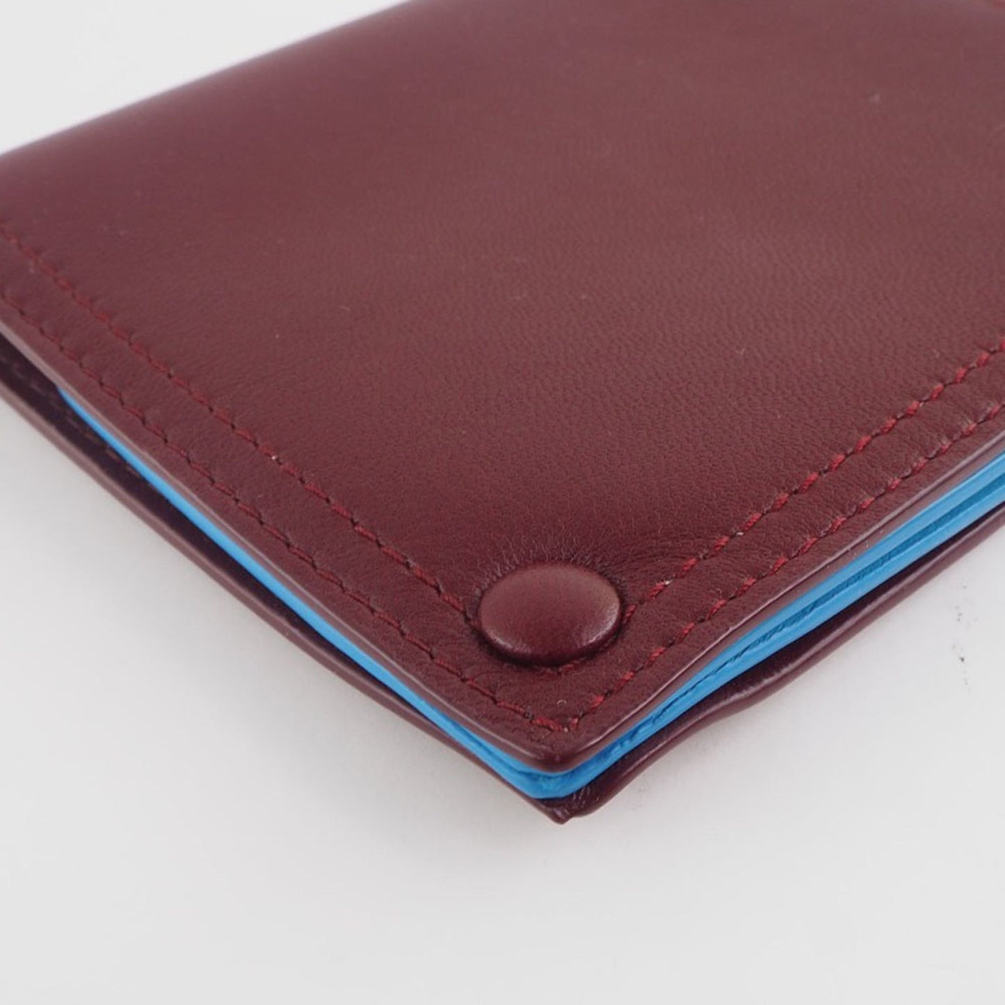 Luxury Bottega Veneta blue  Color Leather Card Case ()