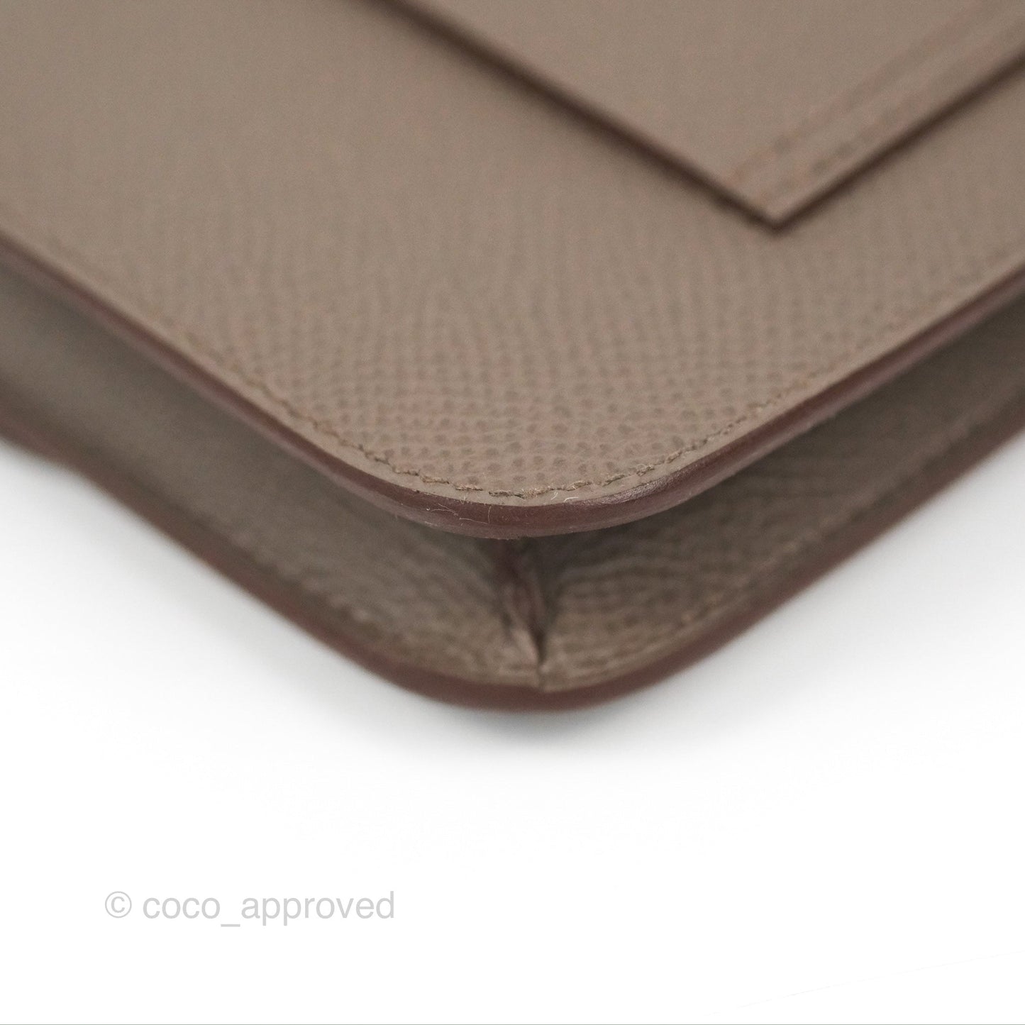 Hermès Constance Slim Wallet Etain Epsom Gold Hardware