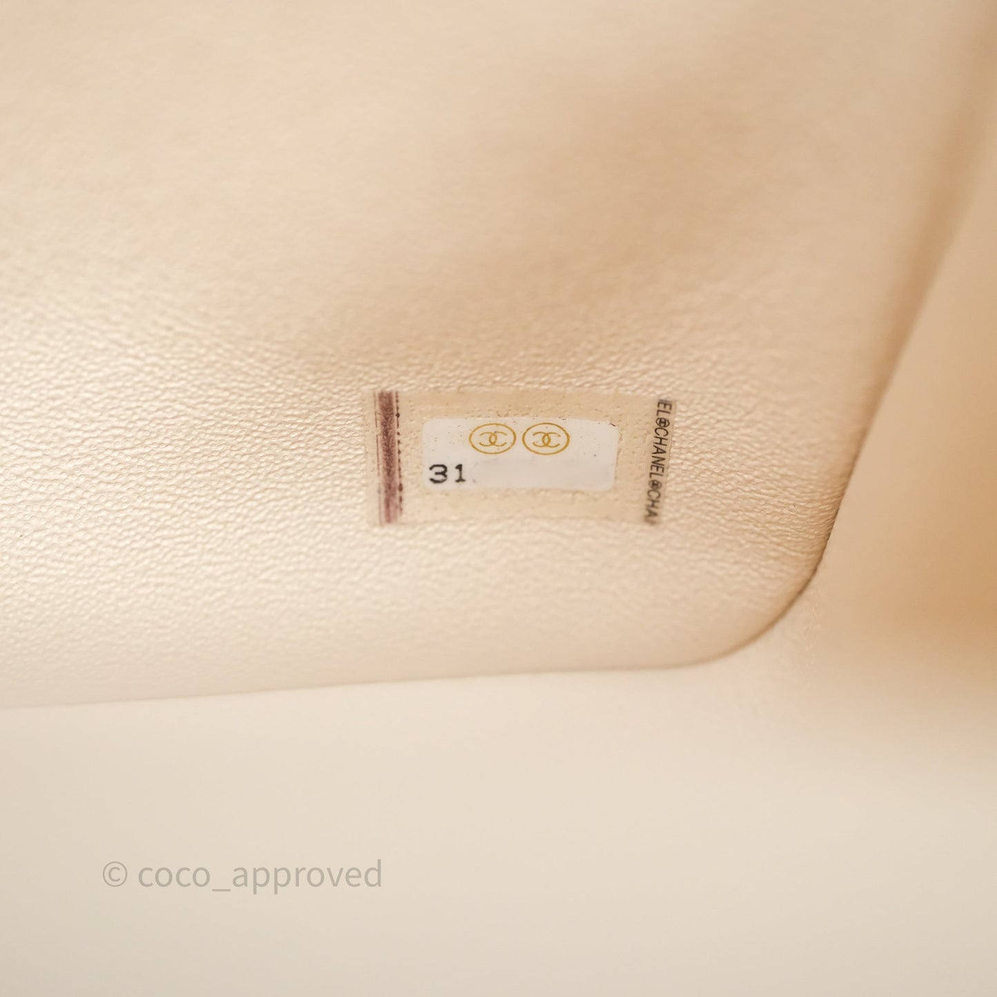 Chanel Top Handle Mini Rectangular Flap Bag Ivory Beige Caviar Gold Hardware