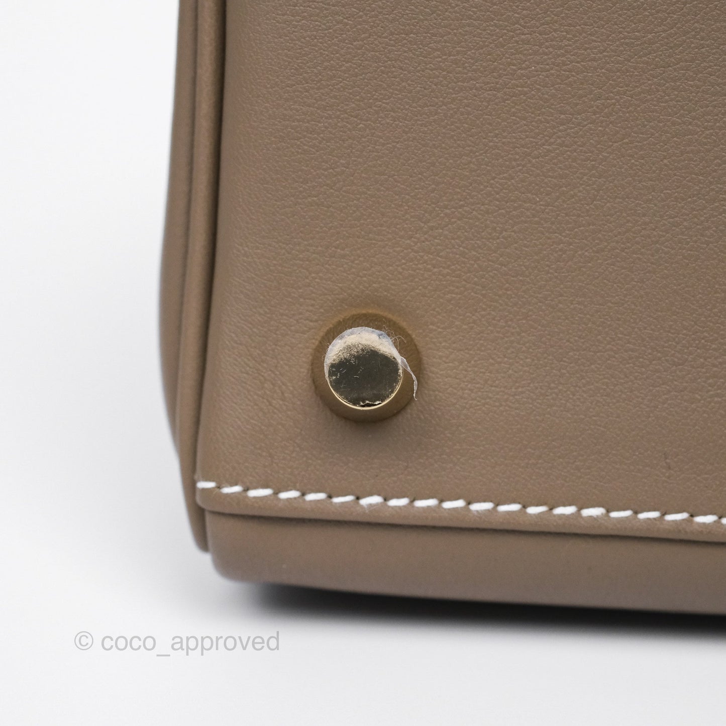 Hermès Retourne Kelly 25 Etoupe 18 Swift Gold Hardware