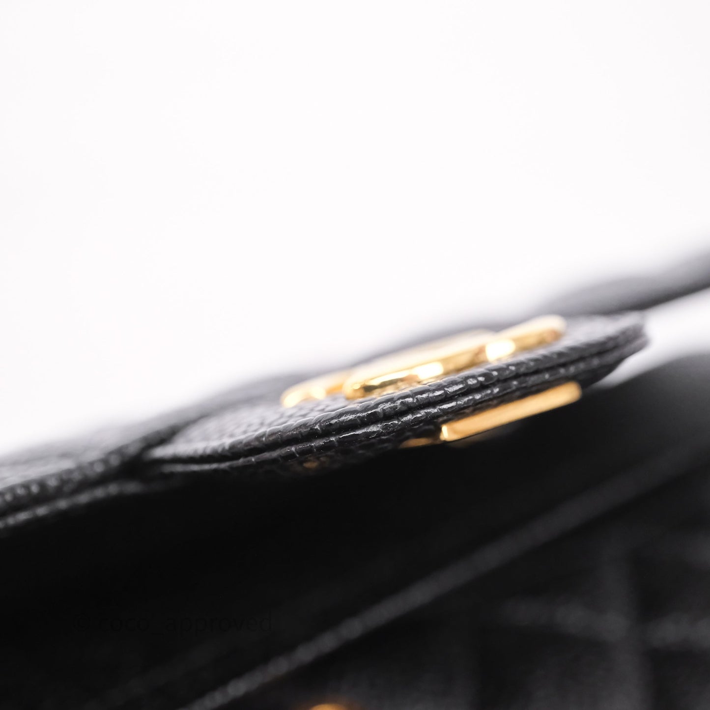 Chanel Classic M/L Medium Flap Quilted Black Caviar Gold Hardware