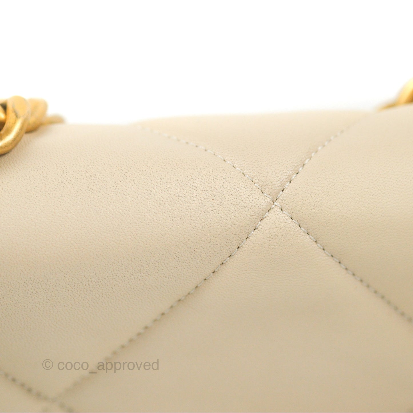 Chanel 19 Small Ivory Beige Mixed Hardware
