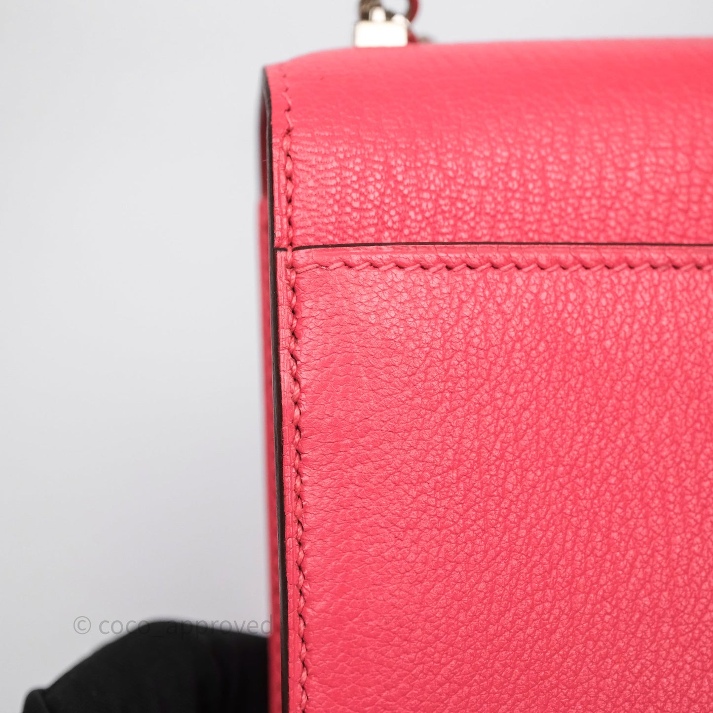 Hermès Mini Verrou Chaine Bag Rose Lipstick U5 Chevre Mysore Palladium Hardware