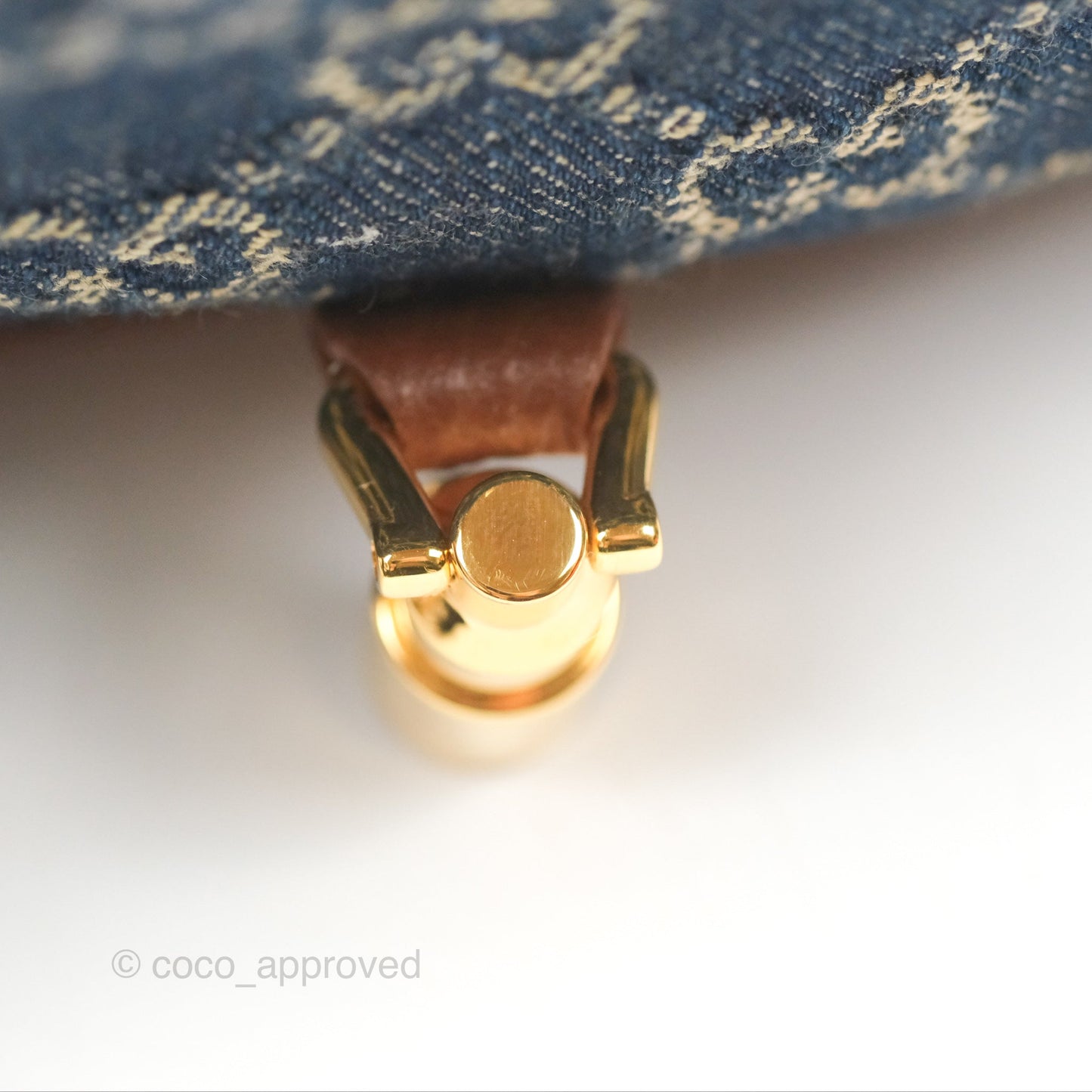 Gucci Jackie 1961 GG Supreme Denim Mini Shoulder Bag Gold Hardware