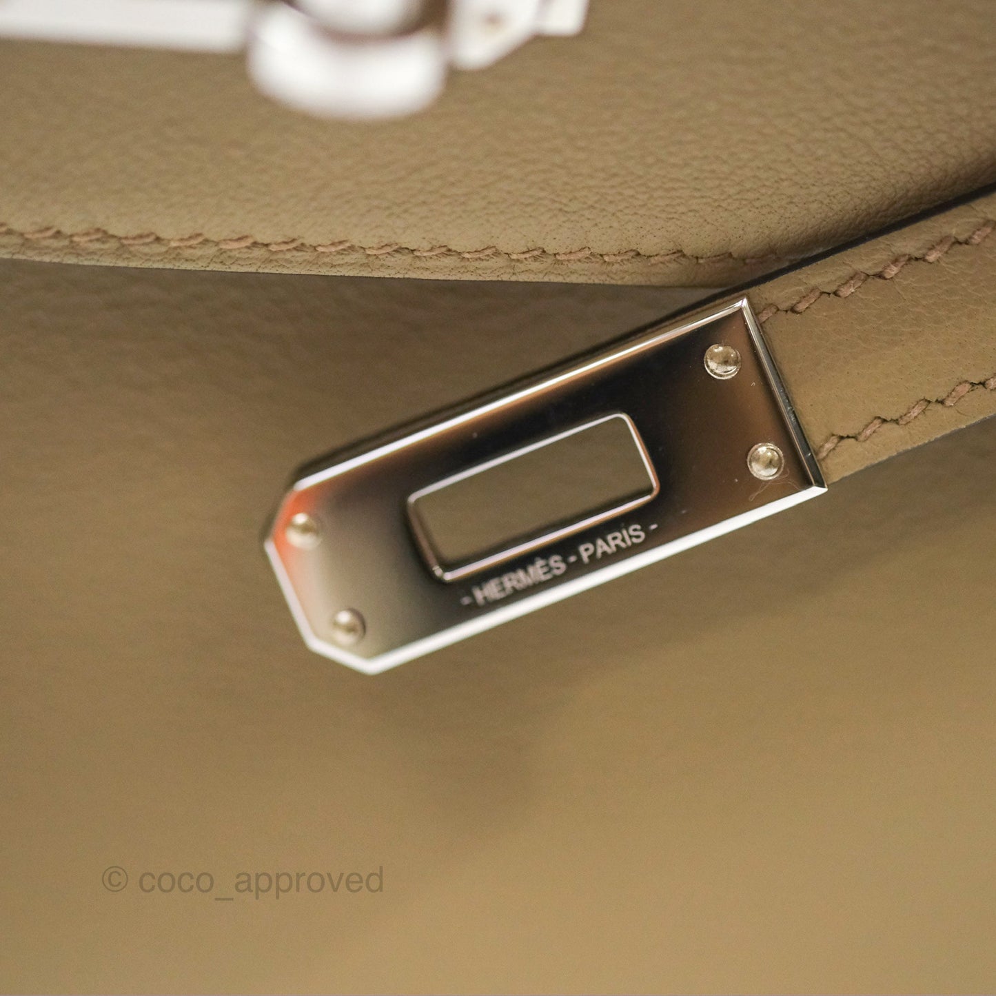Hermès Kelly Danse II Bag Beige Marfa Palladium Hardware