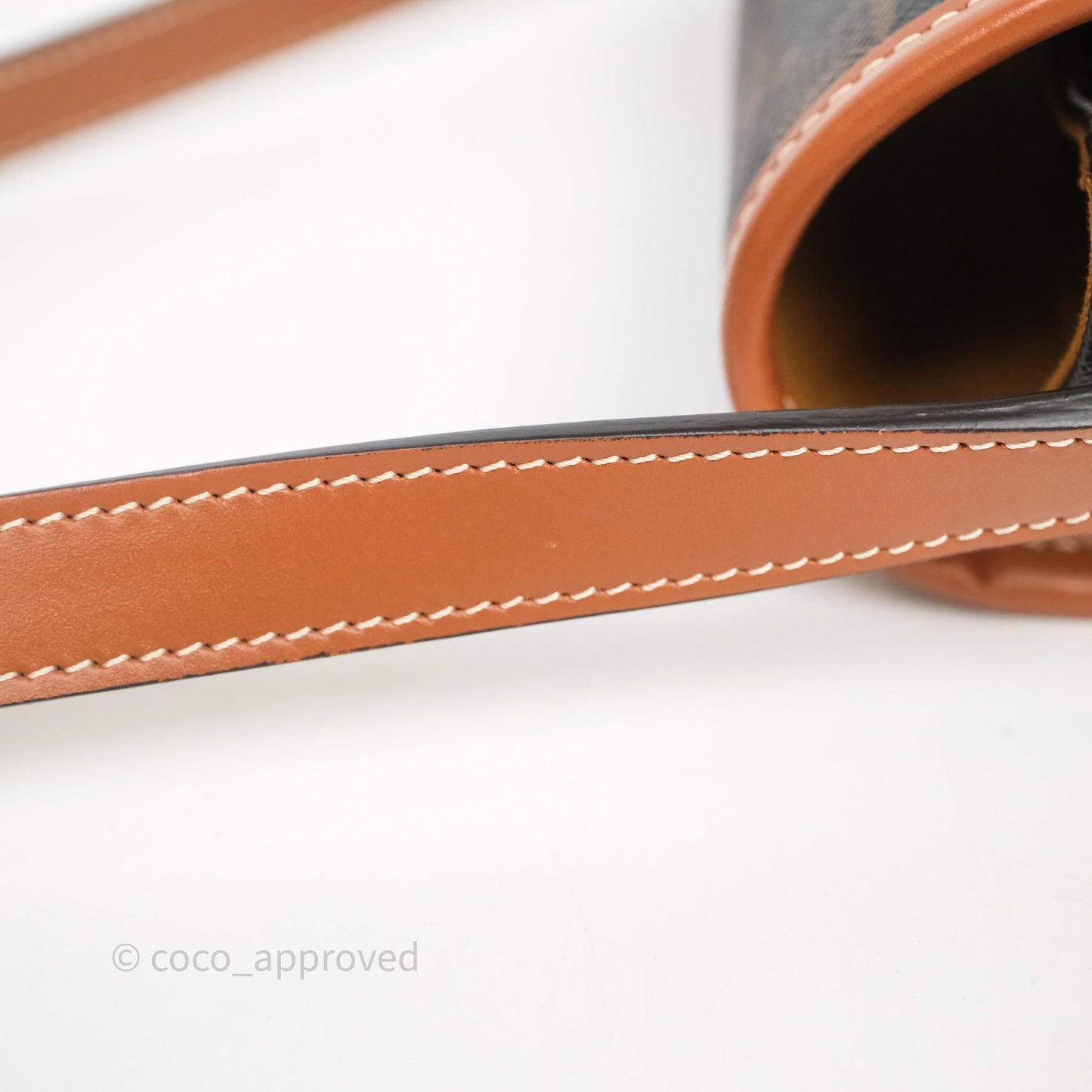 Celine Medium Folco Bag Triomphe Canvas Tan