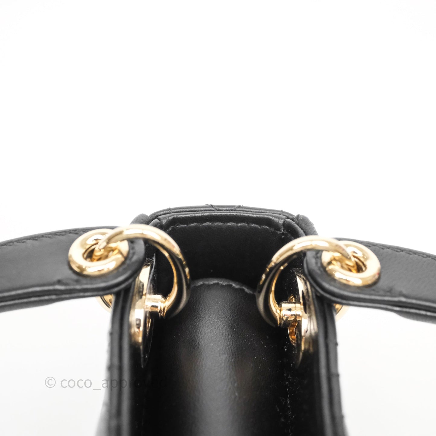 Christian Dior Micro Lady Dior Cannage Black Lambskin Gold Hardware