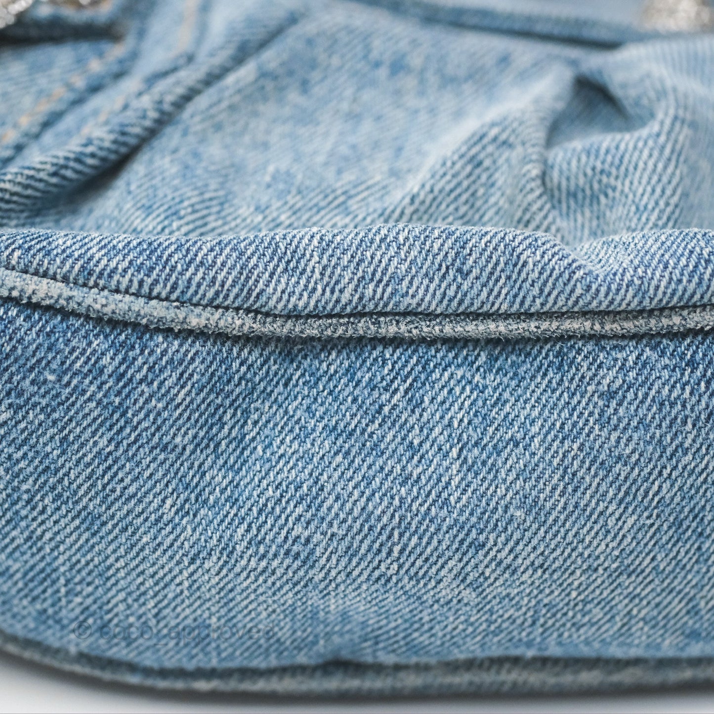 Balenciaga Le Cagole Small Embellished Denim Shoulder Bag