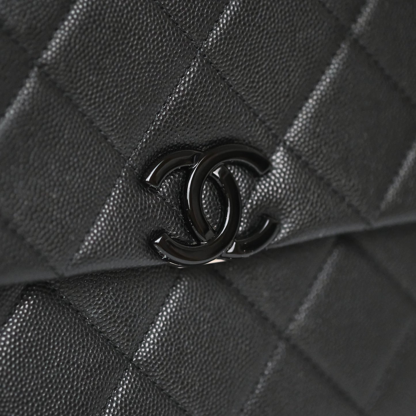 Chanel Quilted My Everything Medium Flap Bag So Black Caviar Incognito Hardware