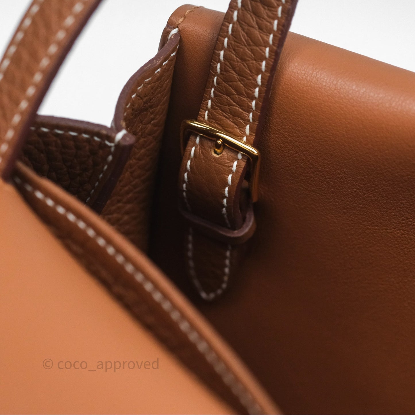 Hermès Halzan 25 Gold Clemence Gold Hardware