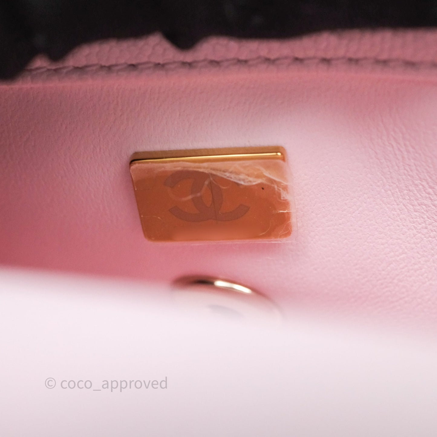 Chanel Mini Coco Handle Light Pink Caviar Gold Hardware