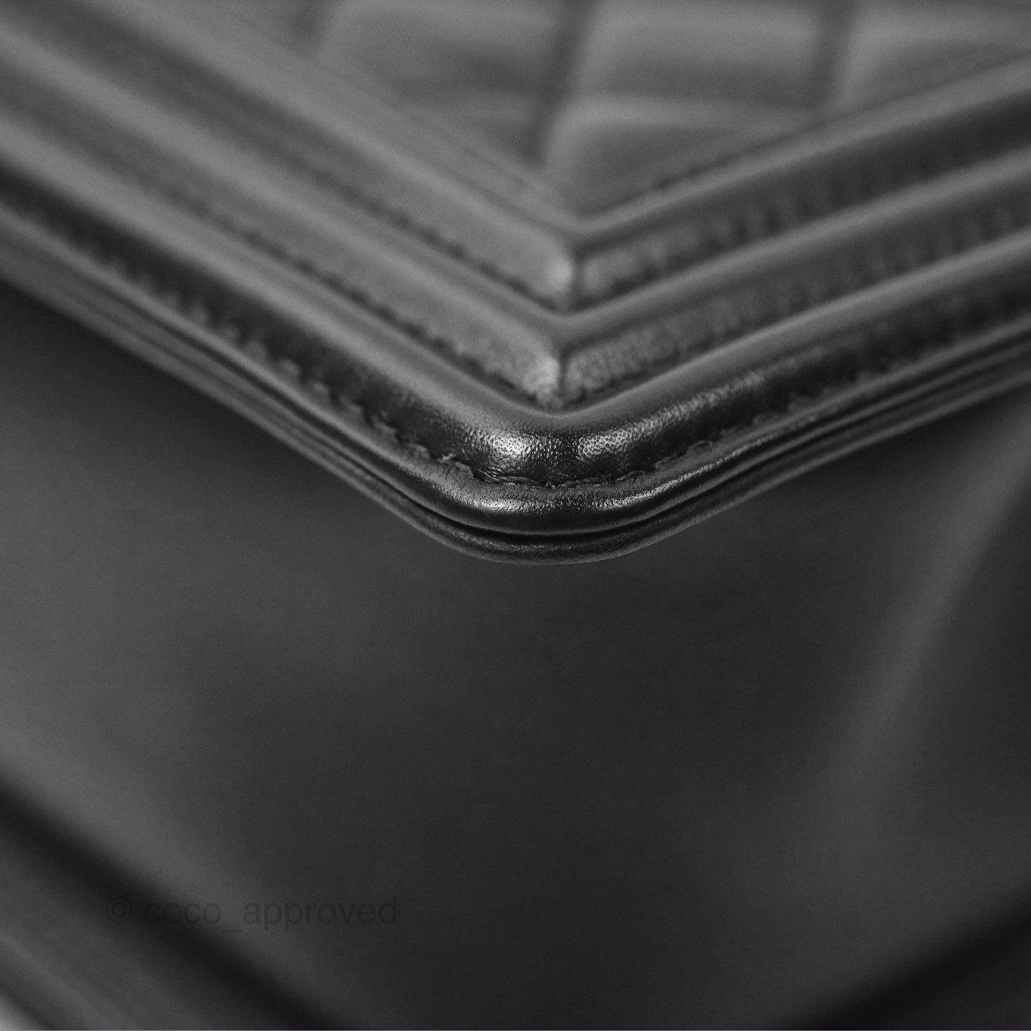 Chanel Small Boy Quilted Black Calfskin Ruthenium Hardware