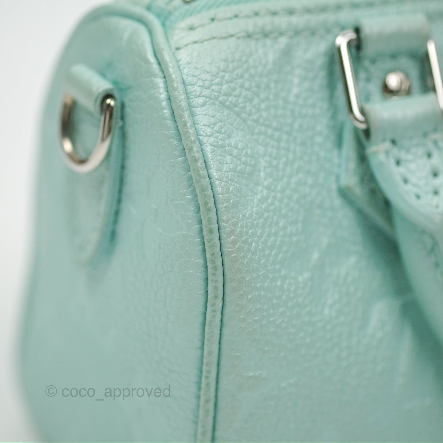 Louis Vuitton Nano Speedy Monogram Empreinte Pearly Lagoon Blue
