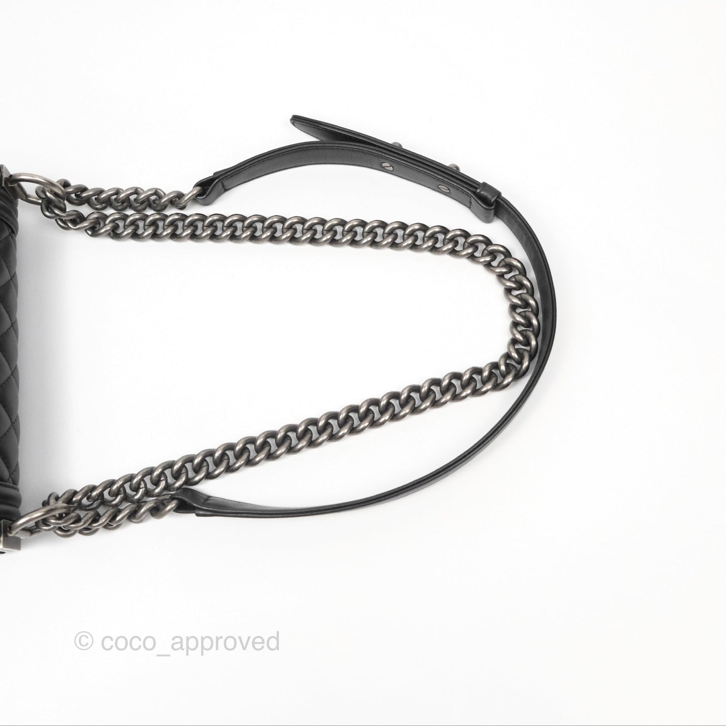 Chanel Small Boy Black Calfskin Ruthenium Hardware