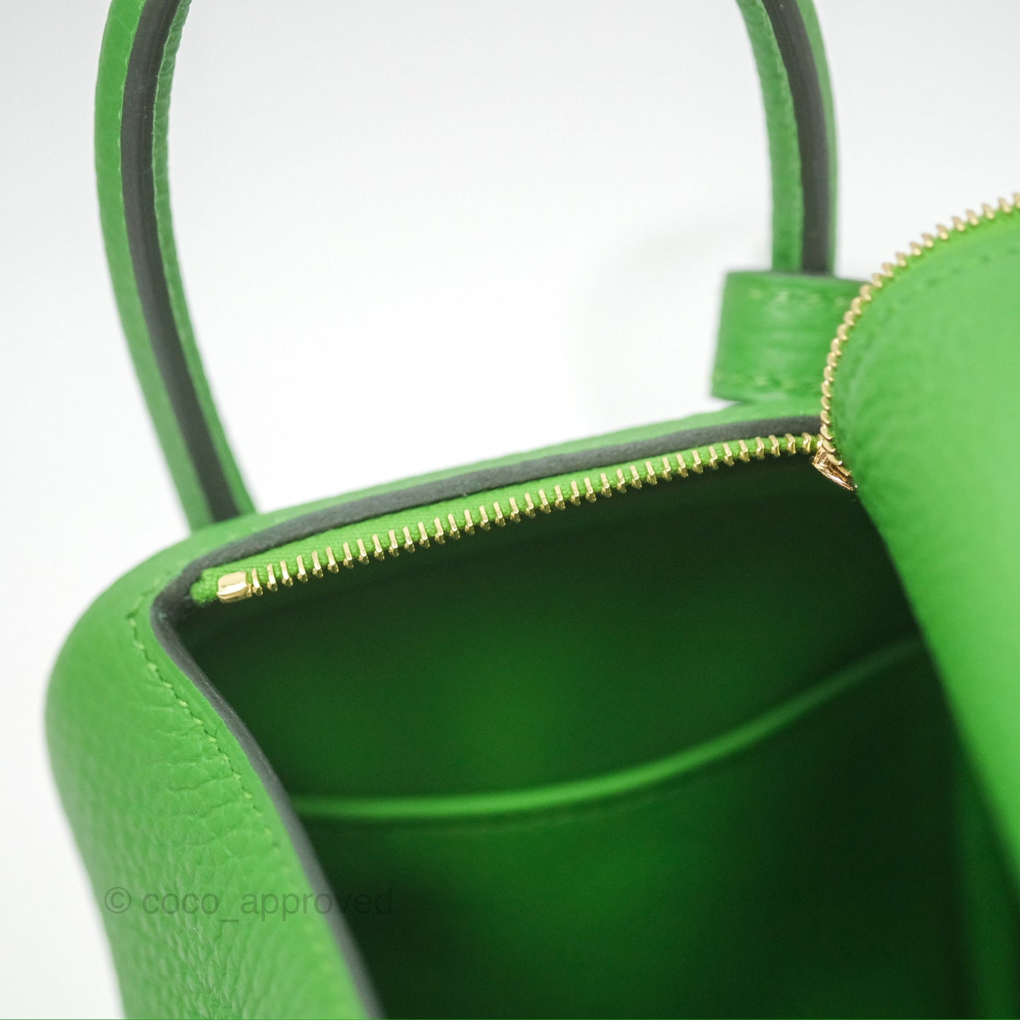 Hermès Mini Lindy 20 Vert Yucca A8 Clemence Gold Hardware
