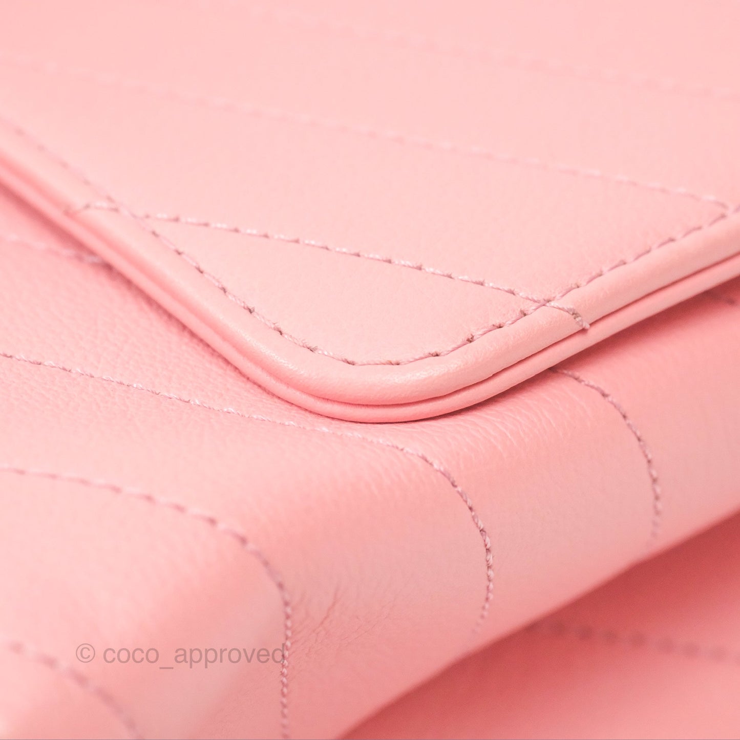 Chanel Small Chevron Chic Top Handle Flap Pink Grained Calfskin Gold Hardware